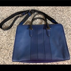 COACH Blue Leather Briefcase